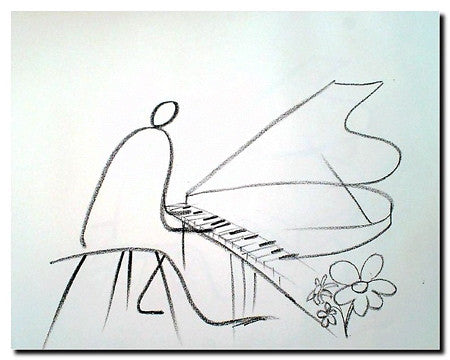 Keyboard & Flowers - Original