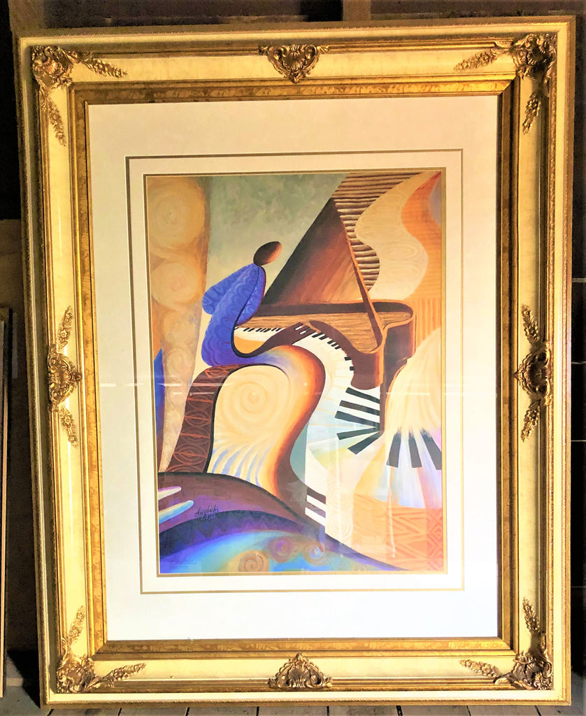 Piano - Offset Lithograph Framed