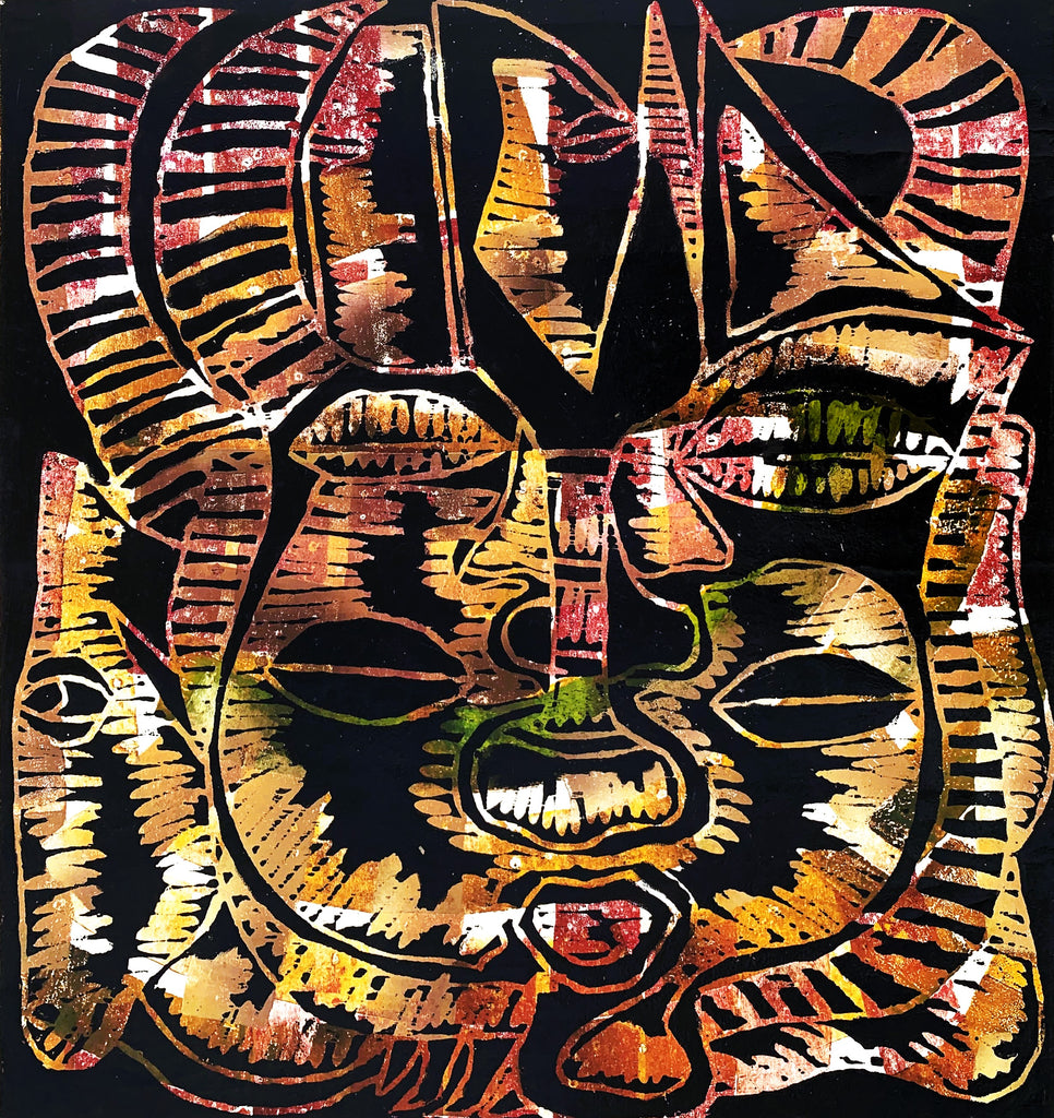 Mega Mask - Woodcut Original