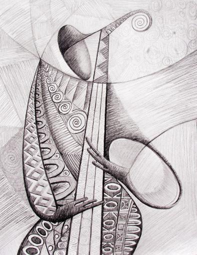 Fingers on Strings - Giclee