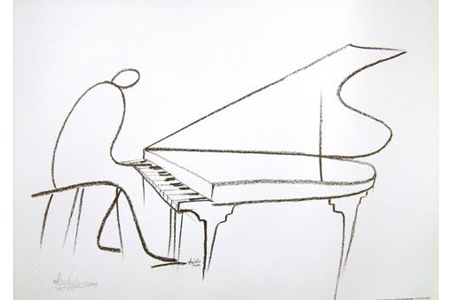 The Pianist - Offset Lithograph