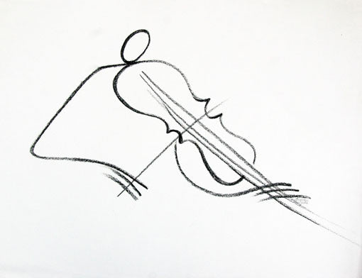 The Violinist - Offset Lithograph