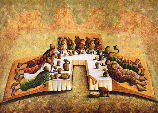 The Lord's Last (Passover) Supper - Offset Lithograph – Okaybabs Art The Lord's Last (Passover) Supper - Offset Lithograph – Okaybabs Art